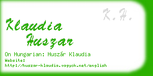 klaudia huszar business card